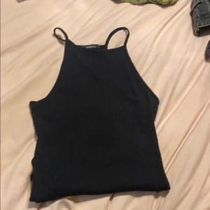 High neck black bodysuit